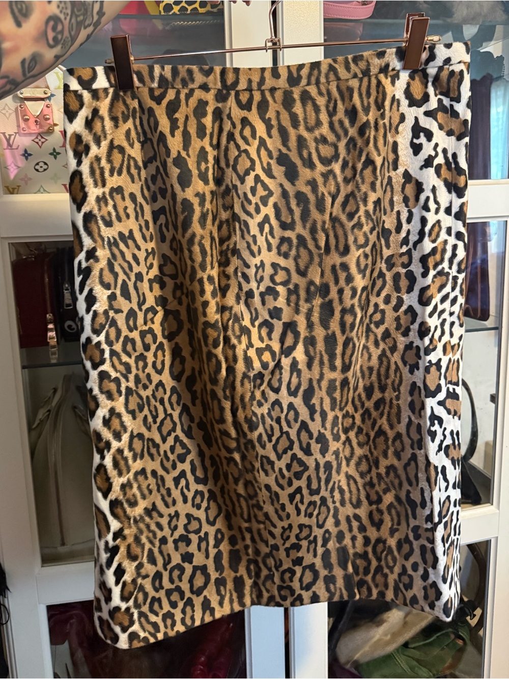 Vintage moschino leopard skirt